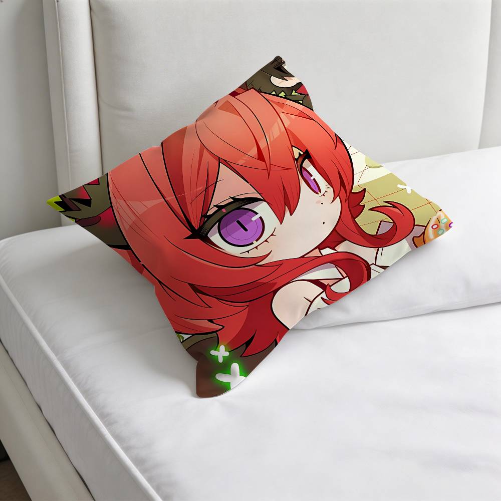 AArknights Laevatainn Decorative Square Pillow Cover Soft Comfortable Pillow Case Sofa Bed Home Decoration