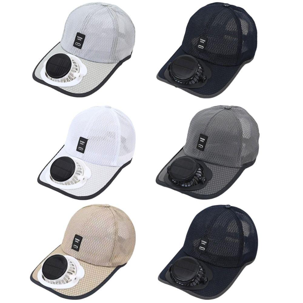 Sun Protection Baseball Cap with Fan Strong Wind Summer Fan Visor Cap Cooling Fishing Hats  Sport