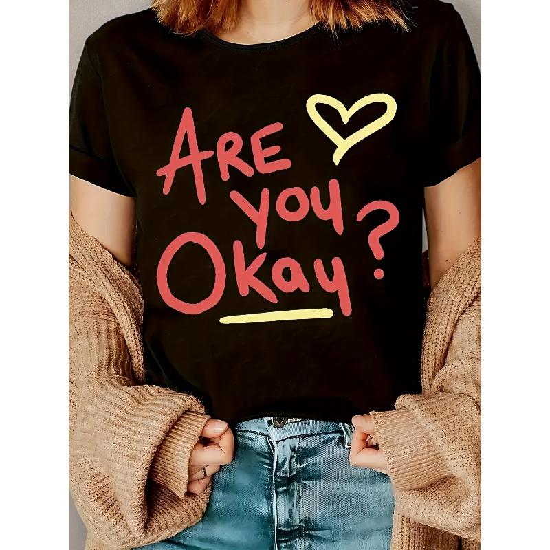 Women Crew Neck Short Sleeve Summer Spring Casual Tee