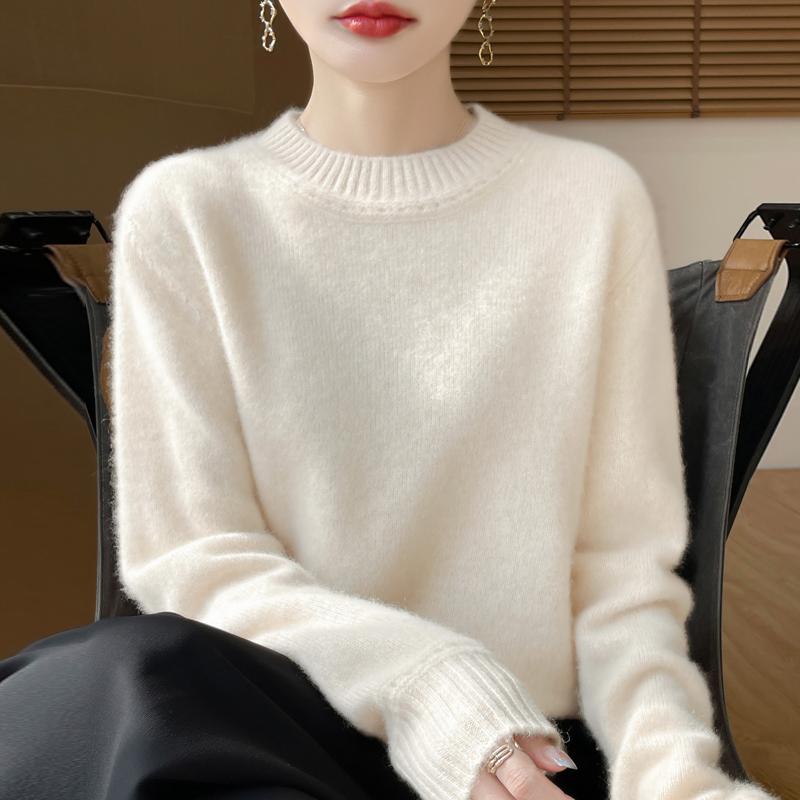 Женский кашемировый свитер Qinghe Cashmere 30% кашемир 70% шерсть Осень и Зима Пуловер Теплый и Модный