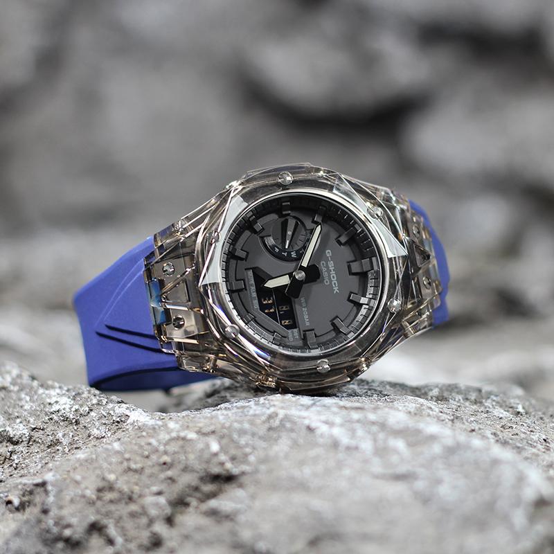 Casio Унисекс часы с двойным дисплеем (жидкокристаллический/аналоговый) серии GA-2100-1A1-(Watch4-)