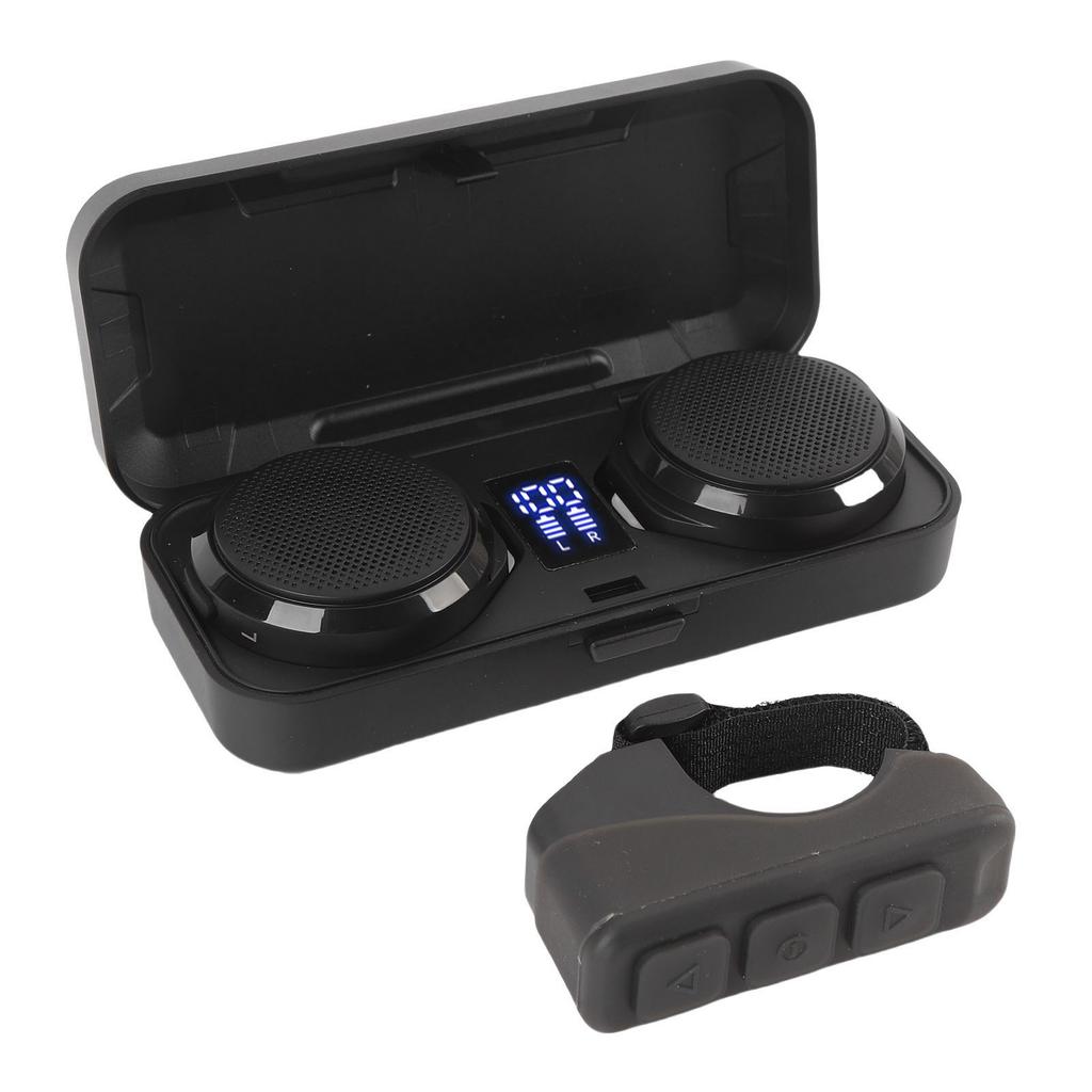 Мотоциклетная Bluetooth-гарнитура с зарядным кейсом, пультом дистанционного управления, 50 часами работы от аккумулятора, беспроводной шлемный динамик для