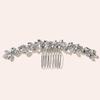 Silver Toothed Insert Comb Gold Hair Clip Luxury Rhinestone Hairpin  Festival