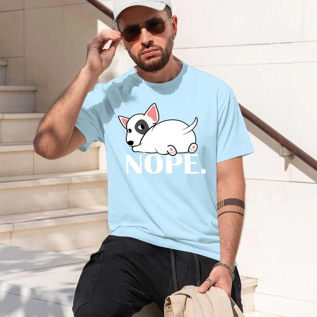NOPE 2026 fashion heavyweight hot selling retro printed pattern fun round neck T-shirt for daily comfort