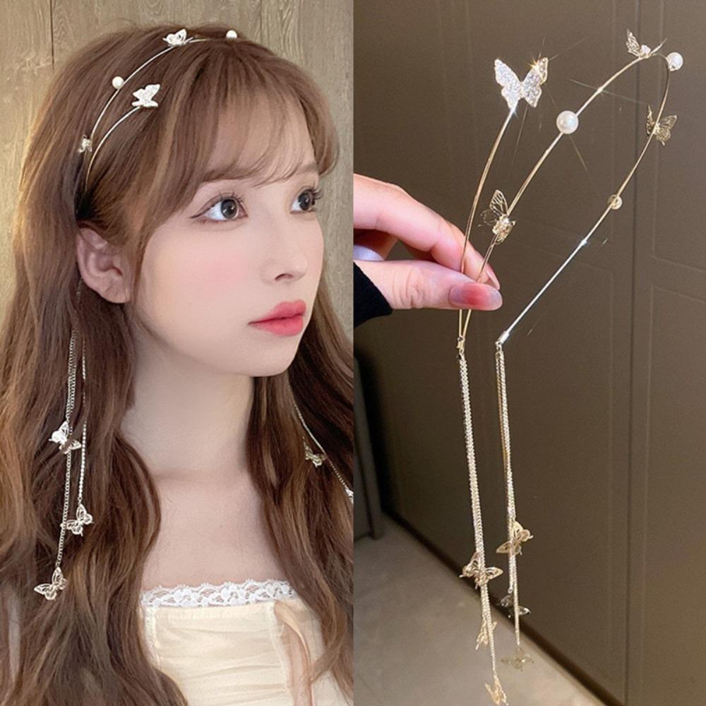 Shining Crystal Hairclips Elegant Luxury Pearl Hair Hoop Exquisite Leaves Design Decorative Clips Photoshoot