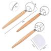 3 Pack Danish Dough Whisk Bread Mixer,Dutch Whisk with Dough Scraper for Bread,Pastry or Pizza Dough,Sourdough Bread,Etc