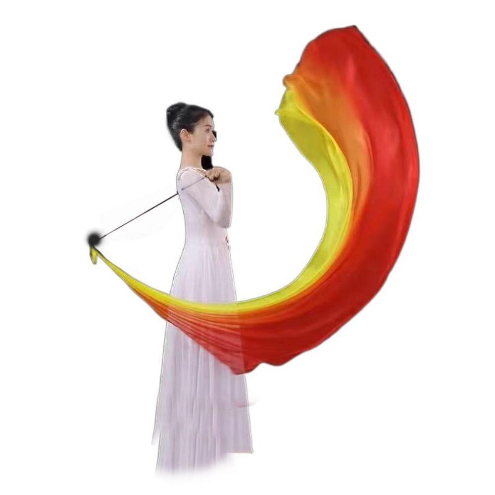 Градиентный цветной танец шелковая вуаль цепочка шар красочный серпантин шелковые флаги танцевальное представление