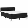 Boxspring Bed with Headboard Black 140 x 200 cm Fabric