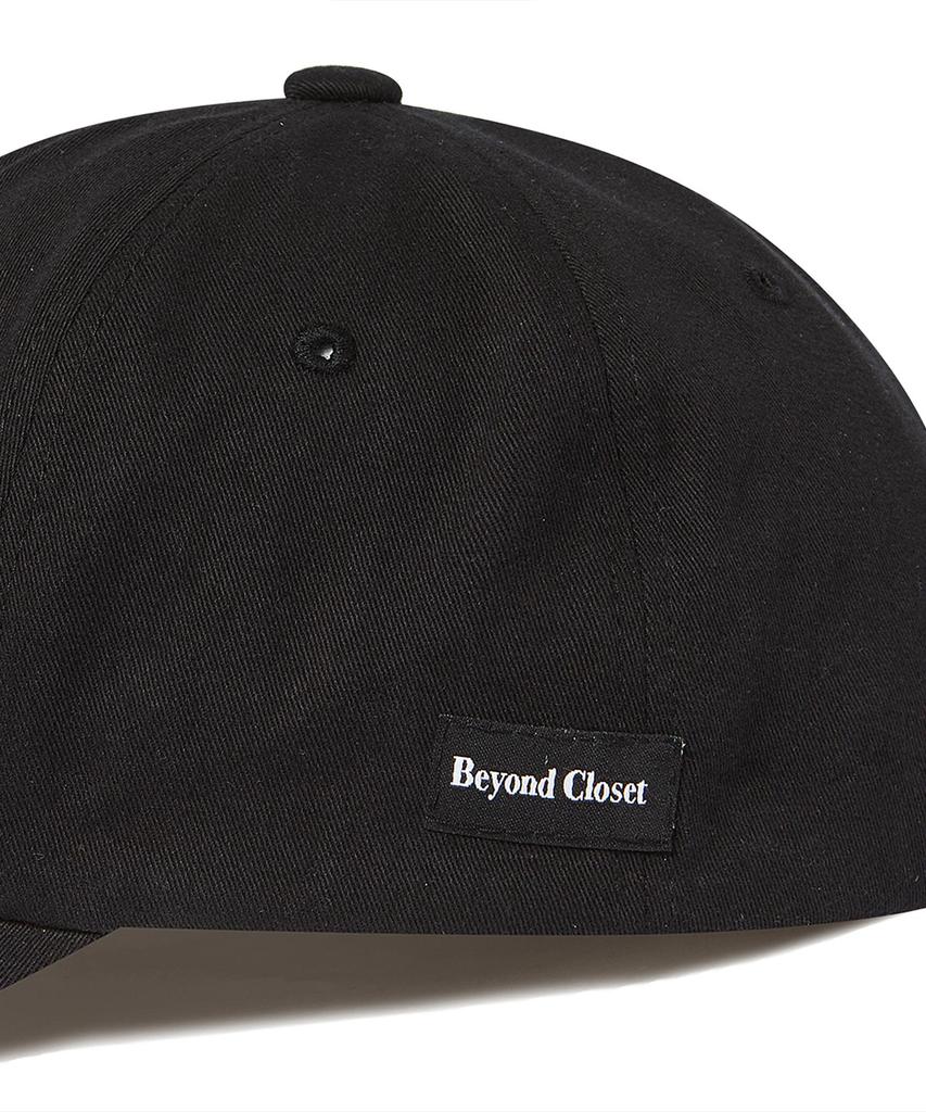 BEYOND CLOSET Кепка с вышивкой нового логотипа, 16-нитевой стираный хлопок, черная