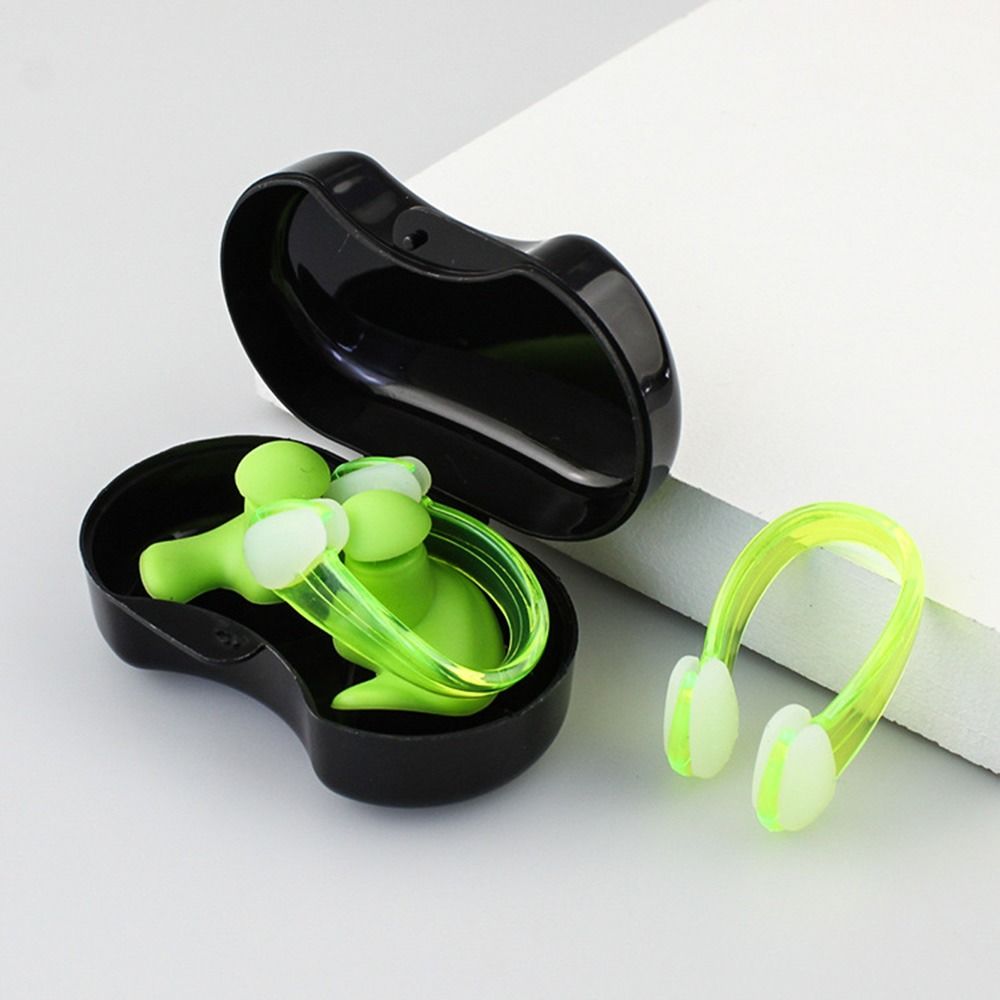 С Чехлом Затычки для ушей Зажим для носа Костюм Силиконовые затычки для ушей Затычки для ушей для плавания Набор Дайвинг/Серфинг/Плавание