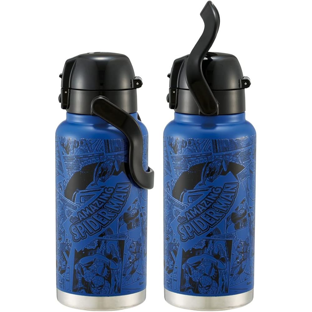 Skater Stainless Steel Direct Bottle 1000ml with Handle Spider-Man Design Water Bottle