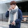 Korean Style Long Wool Tassel Scarf Thickened Winter Neckerchief Women Cashmere Scarf  Women/Male