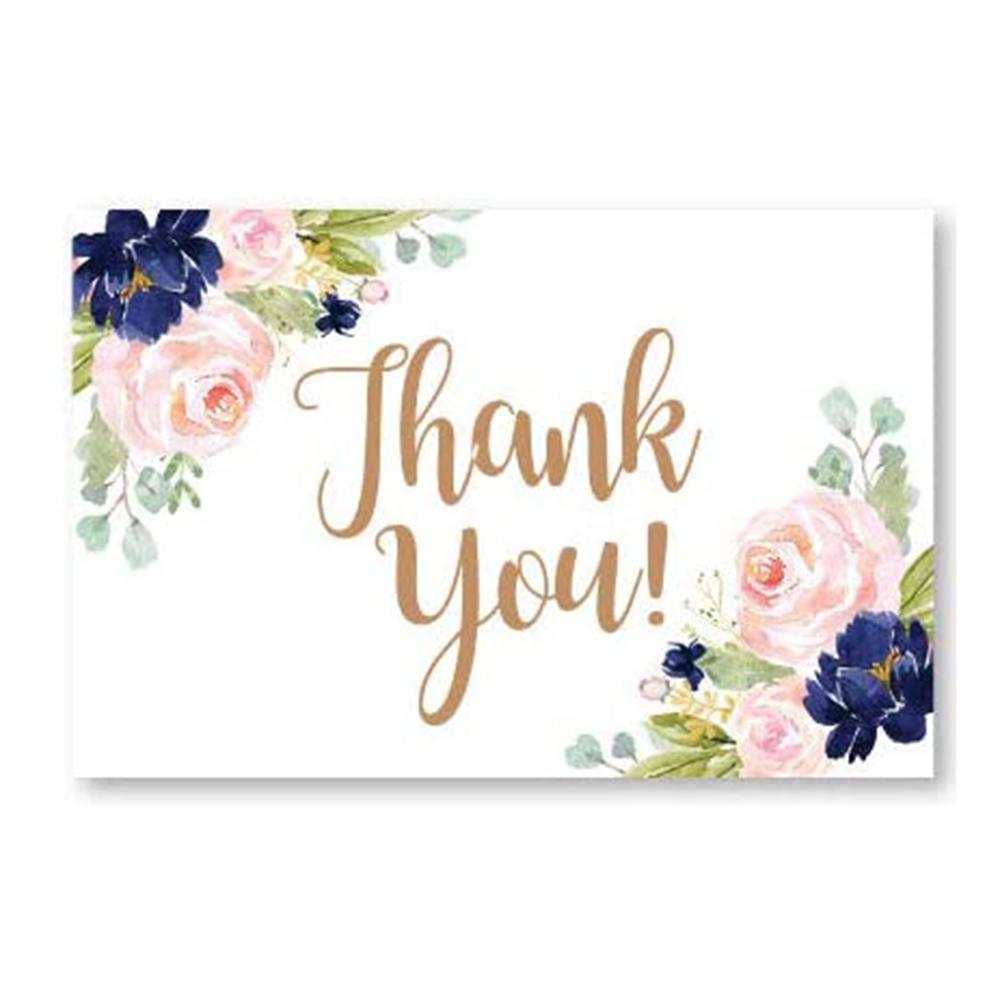 30pcs Leaf Floral Thank You Cards with envelope stickers Invitations Blank inside Greeting Cards postcards Gift Card 9X5.4cm