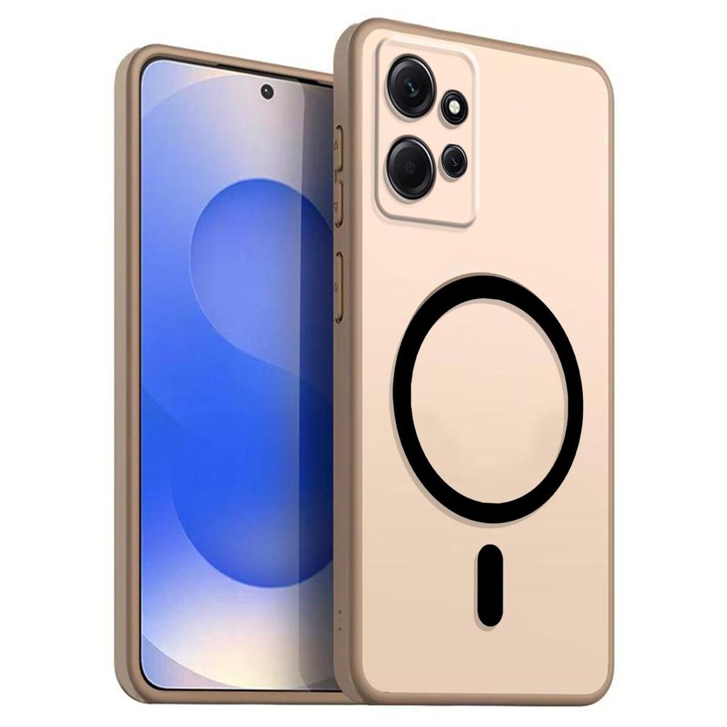 Магнитный железный кольцевой чехол для телефона для Xiaomi Redmi Note 12 4G Матовый мягкий ТПУ Ударопрочный чехол