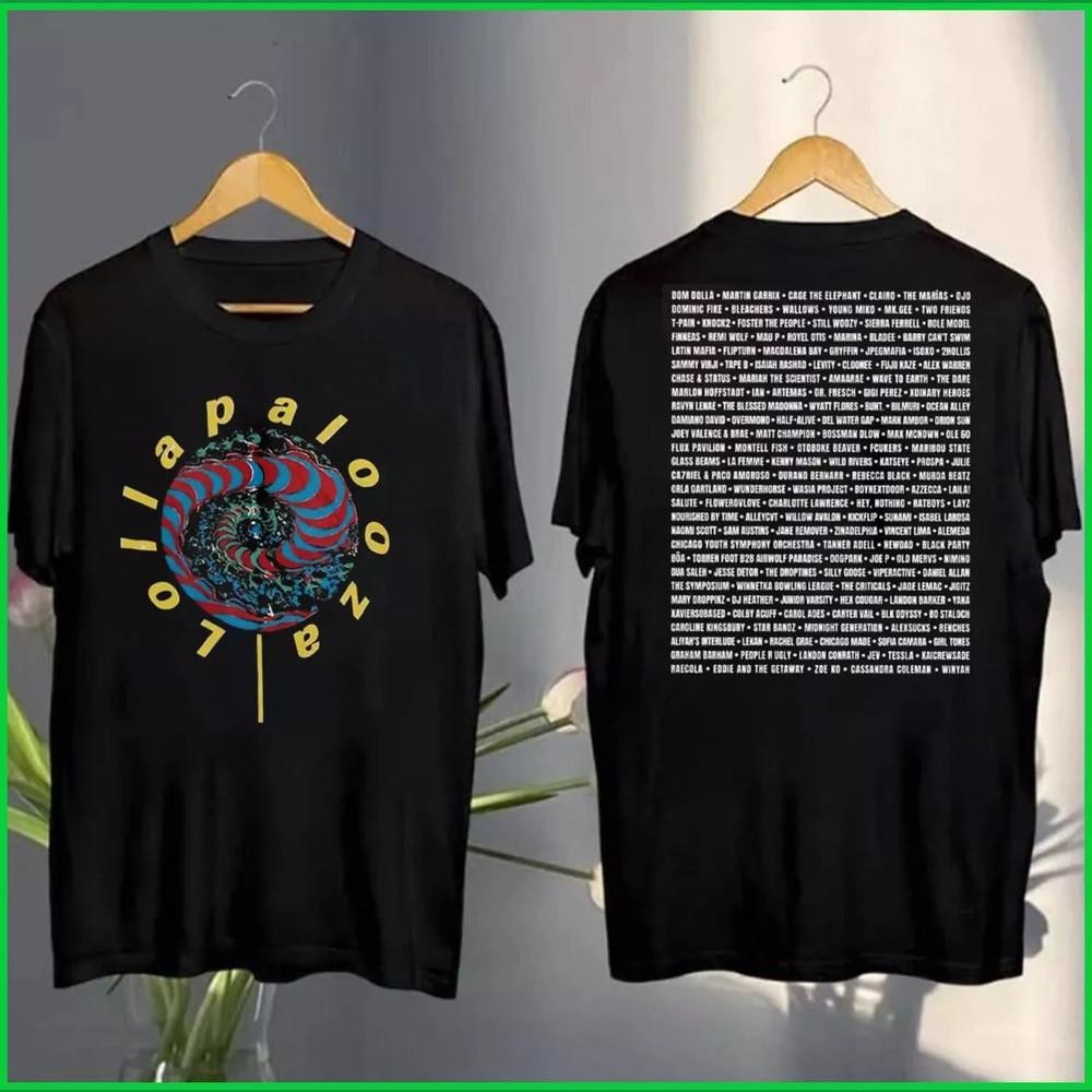 Lollapalooza Festival 2025 Lollipop Full Lineup Classic TShirt All Size Unisex T-Shirt