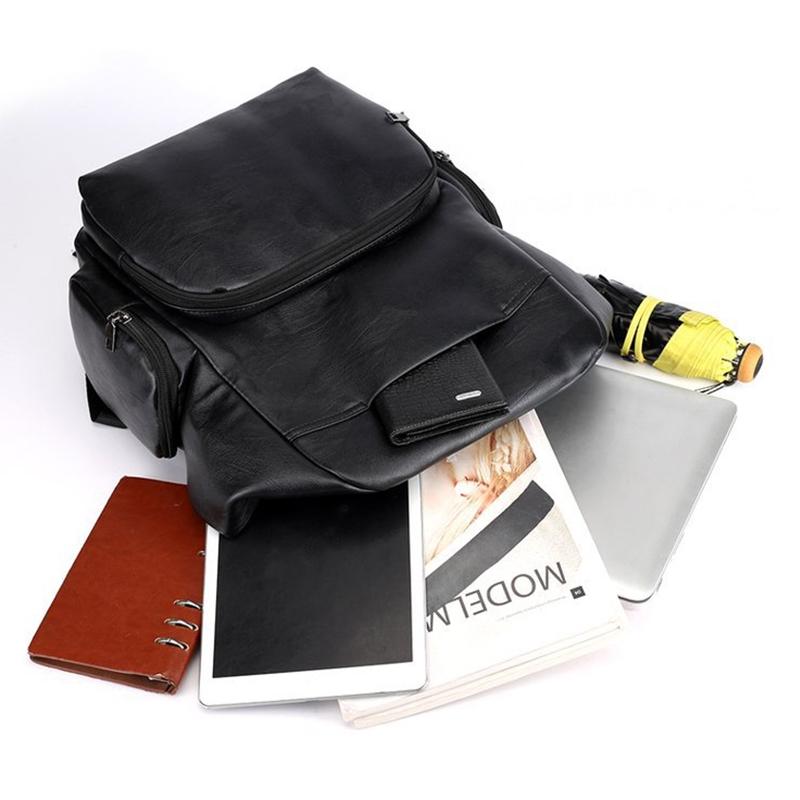 Высококачественный мужской рюкзак из искусственной кожи для подростков, дорожный рюкзак, школьная сумка, мужская деловая сумка для ноутбука