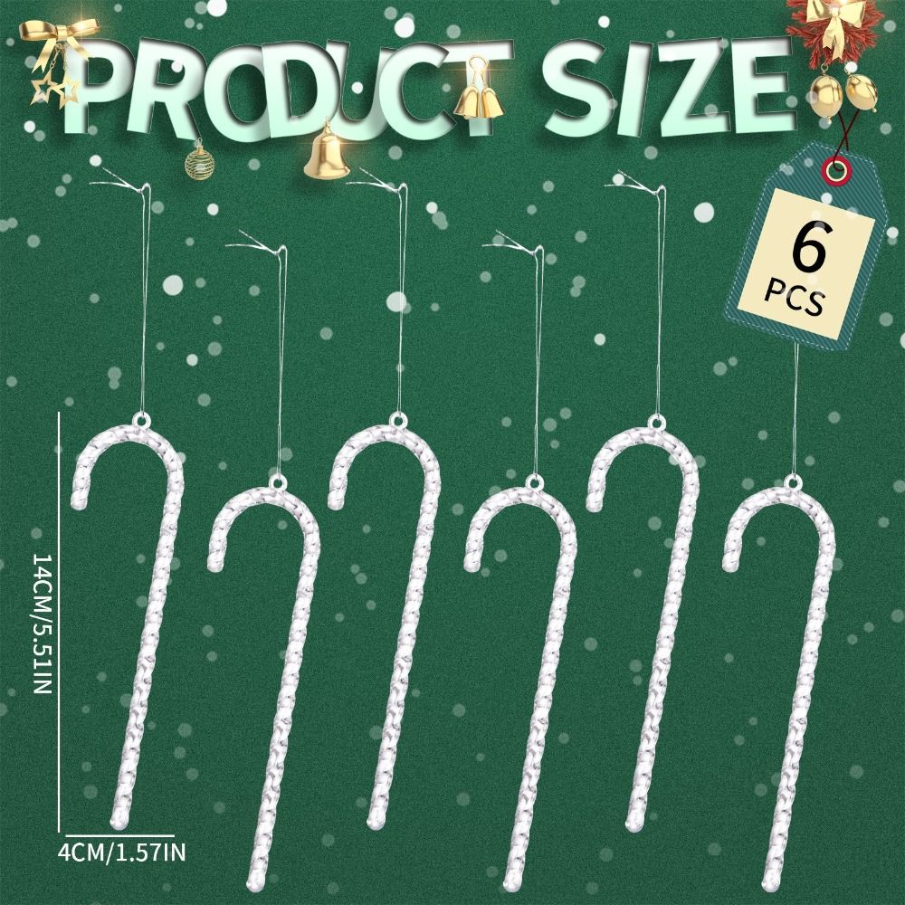 Transparent Acrylic Snowflakes Shatterproof Icicle Pendants Ice Strip Xmas Tree Ornaments New Year