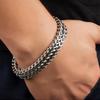 Stylish Stainless Steel Braided Hip-Hop Bracelet for Men