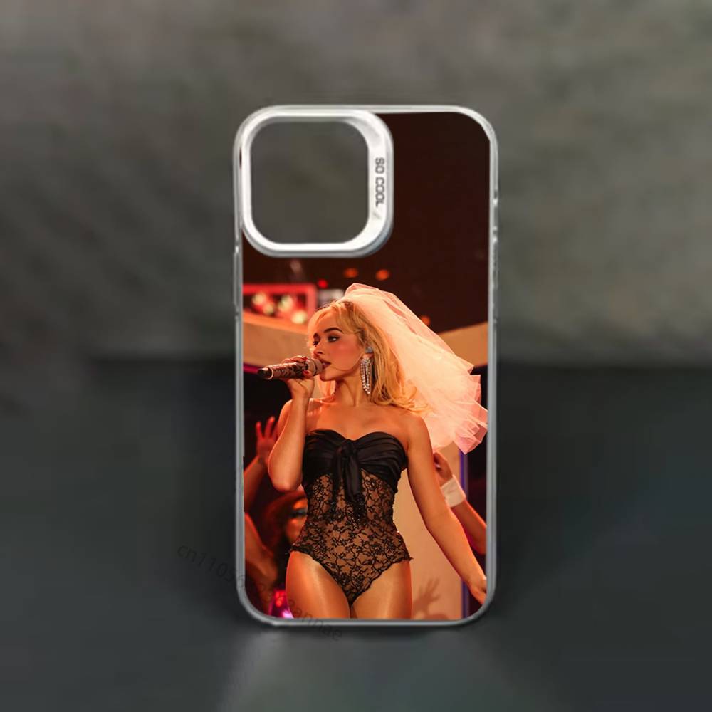 S-sabrina C-Carpenter Cartoon Phone Case for iPhone 15 16 Pro Max Air SE 11 13 Pro 14 Plus 12 11Pro 15Pro Max 16e Cover