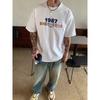 1987 Pattern Letter Printing Casual Crew Neck Short Sleeve Comfort Top 100% Cotton Men's Summer T-Shirt Fashion Trend T-Shirt