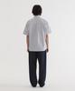 COVERNAT C Logo Oxford Stripe Half Shirt Gray