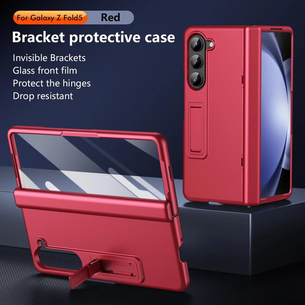 Защитный чехол с пружинным шарниром для Samsung Galaxy Z Fold 5 4 3 5G с кронштейном сдвига противоударный защитная пленка для экрана Fold5