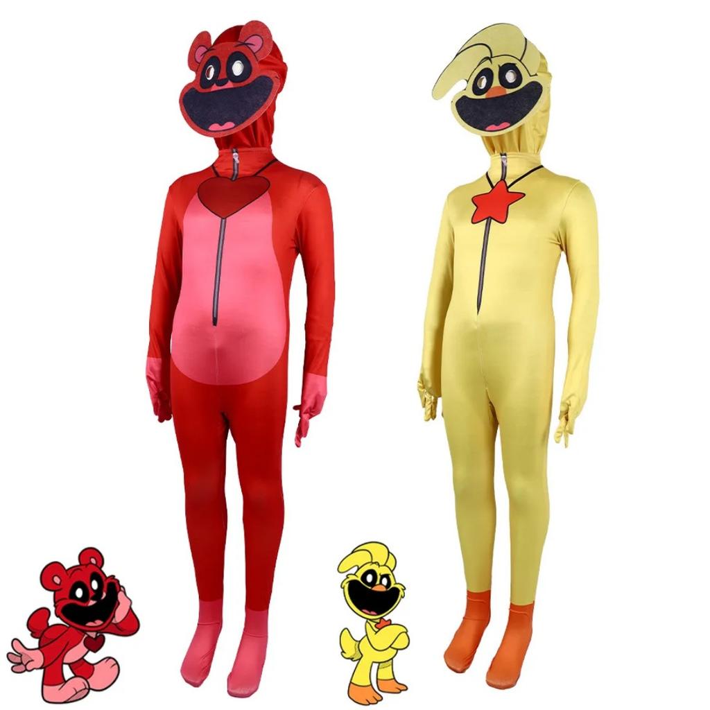 Poppy Adult&Kids Clothing Set Halloween Tights Onesie Cosplay Costume Playtime Cos Jumpsuits Sexy Bodysuit Costume 110CM-200CM