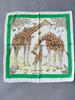 New Beige Green Giraffe Silk Scarf Summer Fall Elegant Satin Small Square Head Scarves Fashion Accessories Headband