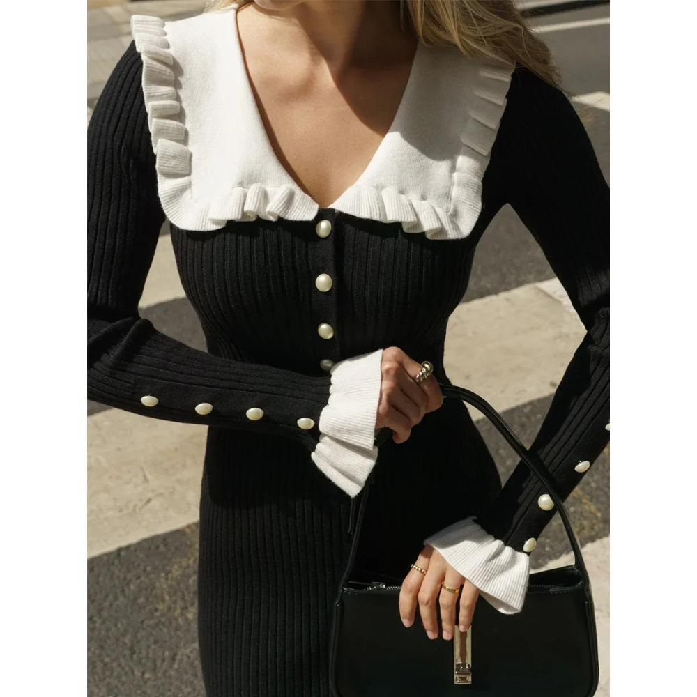 Платья макси с высокой талией и оборками для женщин, трикотажное облегающее длинное платье, женское винтажное платье, женское ретро, элегантное