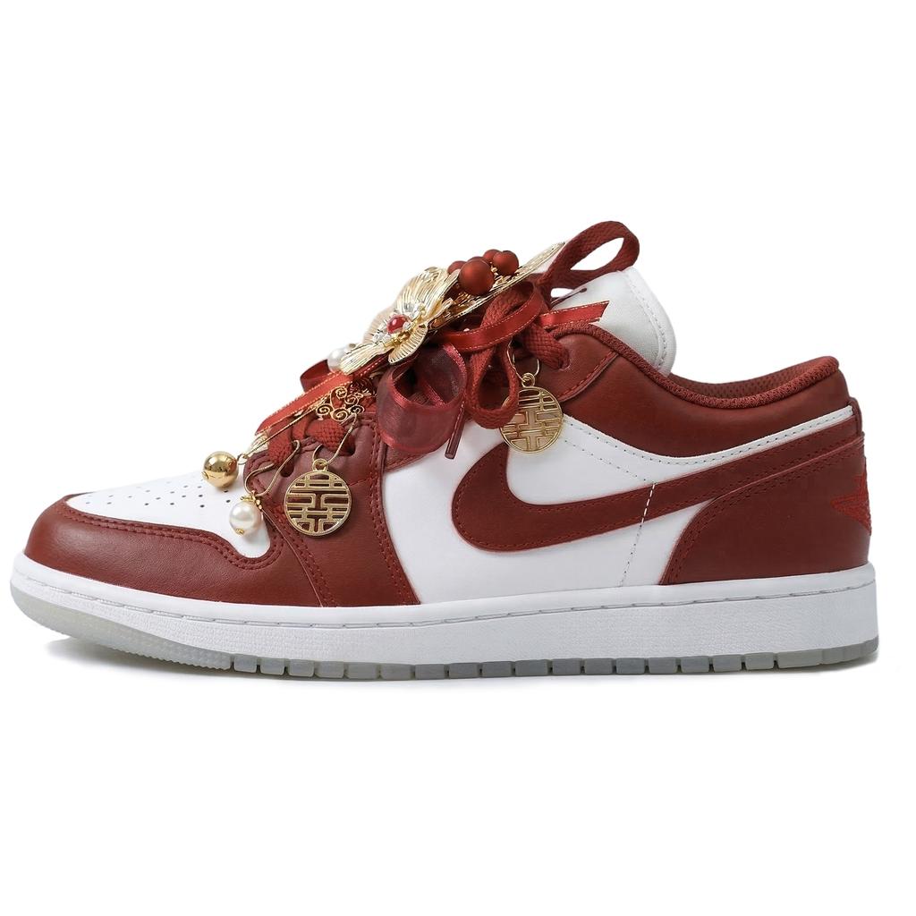 Jordan Air Jordan 1 Blissful Union, Формальная обувь, Свадебная обувь Нескользящая Легкая Низкие 553560-133(Team2070-S-BOX)