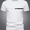 Summer Men's 100% Pure Cotton Casual Sports Loose Oversized Simple Letter Pattern Printed Round Neck Short Sleeved T-shirt Top