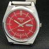 ВОССТАНОВЛЕННЫЕ ВИНТАЖНЫЕ SEIKO 5 АВТОМАТИЧЕСКИЕ 6309A ЯПОНИЯ МУЖСКИЕ ЧАСЫ С КРАСНЫМ ЦИФЕРБЛАТОМ a434688-2