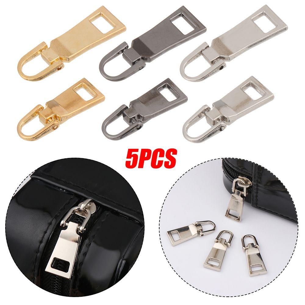 5pcs Bag Suitcase Detachable Zipper Repair Kit Metal Zipper Head Metal Zip Zipper Slider Zipper Pull