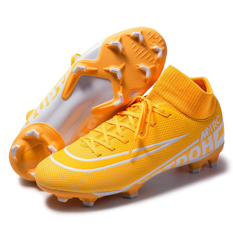 Competition Women's Football Training Shoes Sports Artificial Turf Couple Broken Nails Children's High-top Football Shoes Men