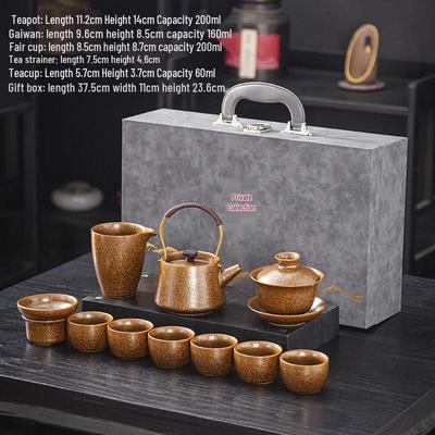CL Private Collection 10-предметный керамический чайный набор с глазурью из старинной печи