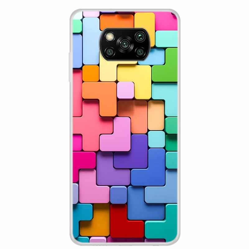 Flower Phone Case For Xiaomi Poco X6 Pro Cases Poco M6 Pro 4G F6 F5 F3 X6 X5 X3 Transparent Clear Soft Bumper Cover Bumper Funda