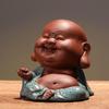 Handcrafted Purple Clay Maitreya Buddha Tea Pet