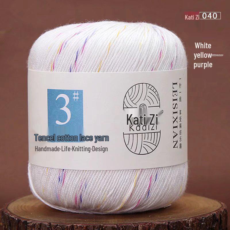 Пряжа Tencel Хлопок Кружево для Летнего Вязания Крючком и DIY - Нет. 3