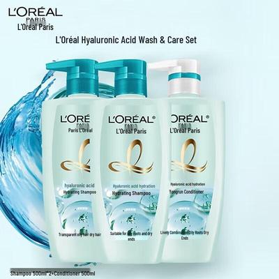 Набор L'Oréal с увлажняющим шампунем и кондиционером с гиалуроновой кислотой