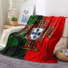 1PC Portugal National Football Team Patterned Flannel Blanket Suitable For All Seasons for Home Decor Warmth and Comfort Gifts Holiday Present