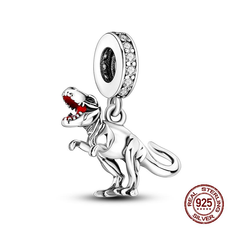 100% стерлингового серебра 925 пробы, лев, собака, слон, светлячок, кошка, дерево жизни, подвески в виде животных, подходят для оригинальных браслетов 925, ювелирные изделия своими руками