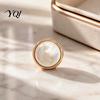 Safety Button Pin 2Pcs Faux Pearl Magnetic Clothes Button, Fake Cat Eye Stone Brooch Quick Fix Clothing Accessory No Sew for Shirts Scarf Shawl