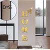 Mirror Home Letter Signs Acrylic Wall Stickers Letters Reflective Wall Decals for Living Room Bedroom Kitchen