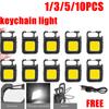 Super Bright Mini Forwork Light COB 4 Lighting Modes Keychain Portable Light Flashlight Charging Lamp Camping Lights with Magnet
