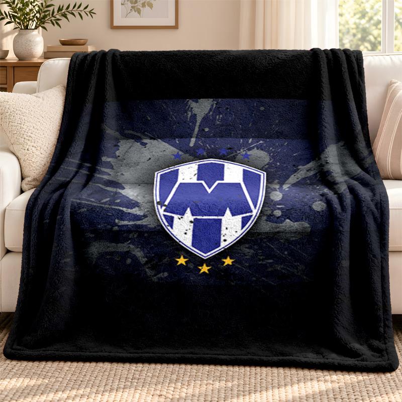 Club de Futboll Monterrey ICON blanket Flannel Blanket Soft Cozy Plush Throw for Sofa Bed Lightweight Home Decoration Outdoor camping