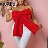 Women's Sexy Bow Wrap Chest, Off-the-shoulder Blouse