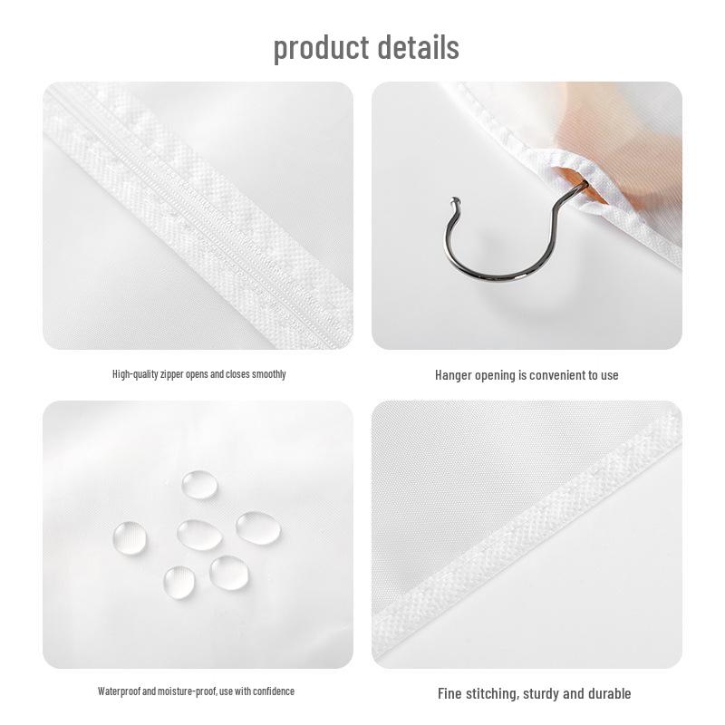 PEVA Clothes Dust Cover: Suit, Coat, and Jacket Storage Bag for Wardrobe and Travel