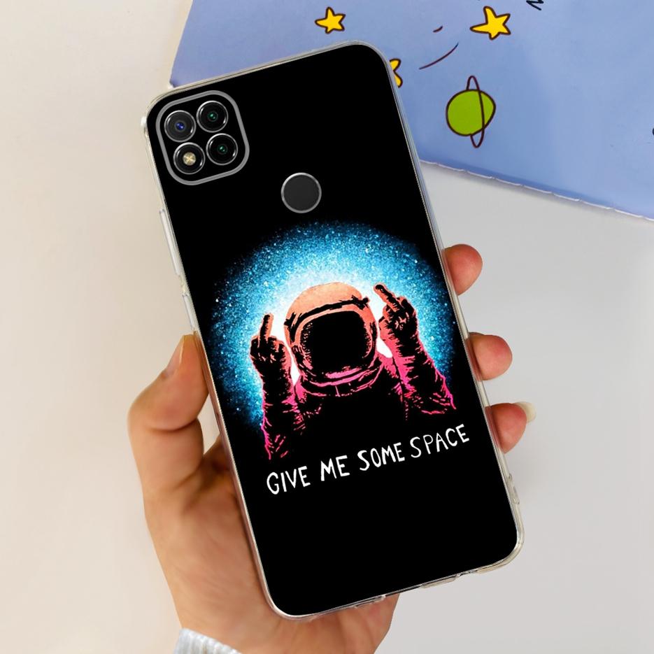 Чехол для Xiaomi Redmi 9C Милый Космонавт Мягкий Силиконовый Чехол для Телефона Для Xiaomi Redmi 9C NFC 9 C Redmi9C Задняя Крышка 6.53'' Funda Capa