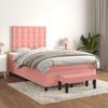 VidaXL Divan Bed with Mattress Pink 120x200 Cm Velvet - Model 3138078