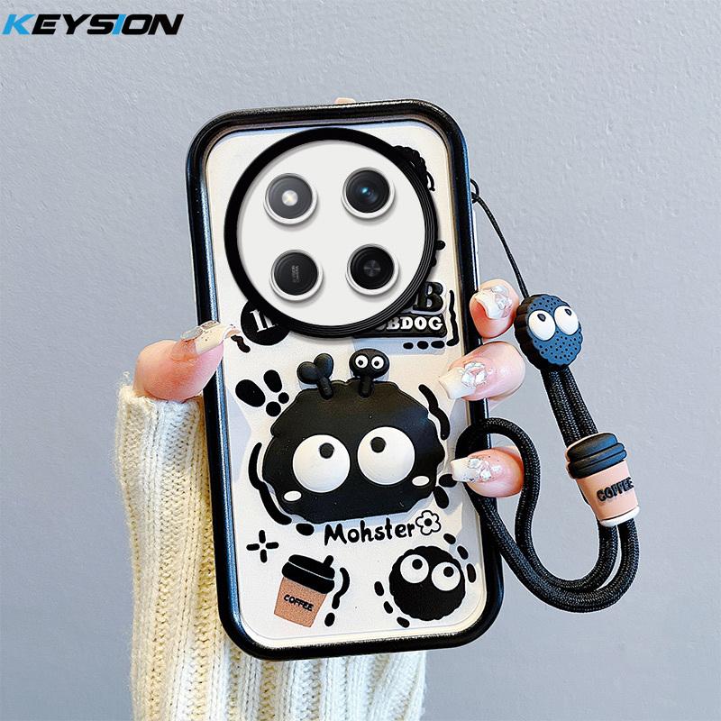 KEYSION Противоударный чехол для Honor X9c 5G с ремешком, мягкий силиконовый милый 3D-чехол для телефона с мультяшной куклой для Huawei Magic 7 Lite 5G